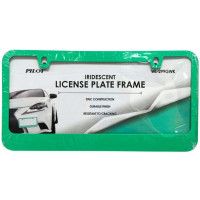 Pilot Metal Irridescent License Plate Frame in Powder Green