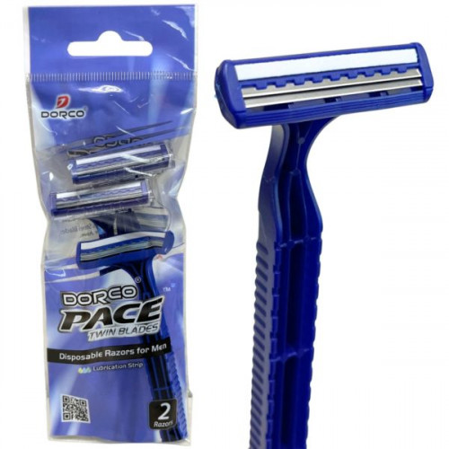 Dorco Pace Mens 2 Pack Twin Blade Disposable Razor Dorco Pace Mens 2 Pack Twin Blade Disposable Razor
