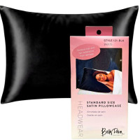 Betty Dain Standard Size Satin Pillow Case in Black