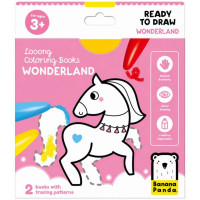 2 Pack Looong Coloring Books: Ready to Draw Wonderland