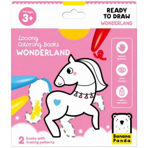 2 Pack Looong Coloring Books: Ready to Draw Wonderland 2 Pack Looong Coloring Books: Ready to Draw Wonderland