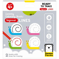 2 Pack Looong Coloring Books: Ready to Trace Beginner Lines