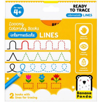 2 Pack Looong Coloring Books: Ready to Trace Intermediate Lines