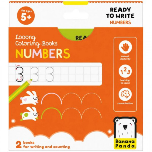 2 Pack Looong Coloring Books: Ready to Write Numbers 2 Pack Looong Coloring Books: Ready to Write Numbers