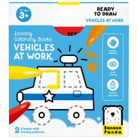 2 Pack Looong Coloring Books: I Love Coloring Vehicles at Work