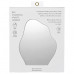 Ray Wavy Abstract Vanity Mirror with Removable Wood Base Ray Wavy Abstract Vanity Mirror with Removable Wood Base