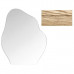 Ray Wavy Abstract Vanity Mirror with Removable Wood Base Ray Wavy Abstract Vanity Mirror with Removable Wood Base