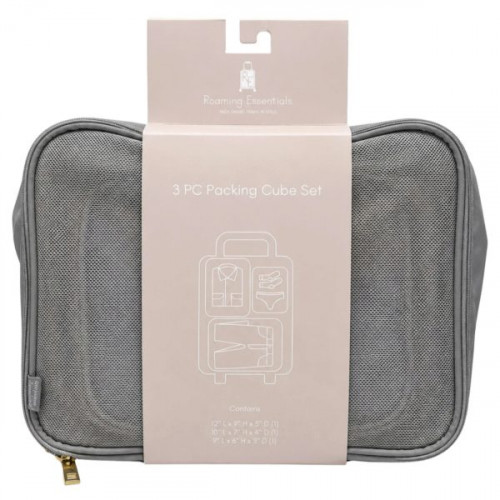 Roaming Essentials 3-Piece Packing Cube Set in Gray Roaming Essentials 3-Piece Packing Cube Set in Gray