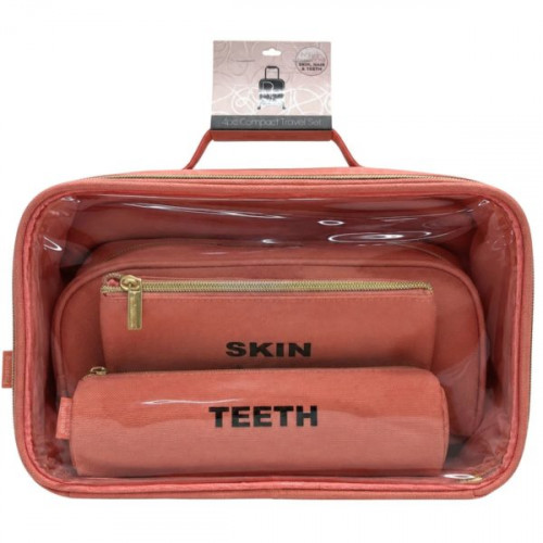 Roaming Essentials 4-Piece Self Care Travel Set in Coral Roaming Essentials 4-Piece Self Care Travel Set in Coral