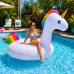 Giant 10 Foot Inflatable Unicorn Pool Float White and Rainbow Color Giant 10 Foot Inflatable Unicorn Pool Float White and Rainbow Color
