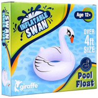 Giant 4 Foot Inflatable White Swan Pool Float