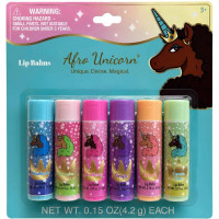 Afro Unicorn 6 Count Lip Balm in Assorted Colors and Designs