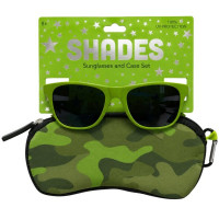 Luv Her Green Sunglasses with Carrying Case
