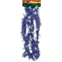 Tinsel Garland in Blue and Silver Sheer