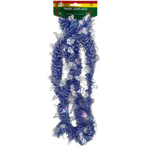 Tinsel Garland in Blue and Silver Sheer Tinsel Garland in Blue and Silver Sheer