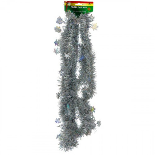Tinsel Garland in Silver Sheer Tinsel Garland in Silver Sheer