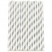 24 Pack Silver & White Paper Straws 24 Pack Silver & White Paper Straws