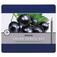 Eparon 24 Piece Professional Colored Pencil Set in Metal Tin In Assorted Colors