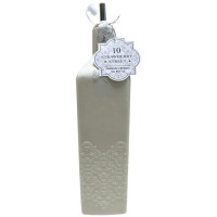 10 Strawberry Street Lucky Pattern Square White Ceramic Olive Oil Bottle 26oz