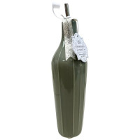 10 Strawberry Street Round Lined Sage Ceramic Olive Oil Bottle 24oz