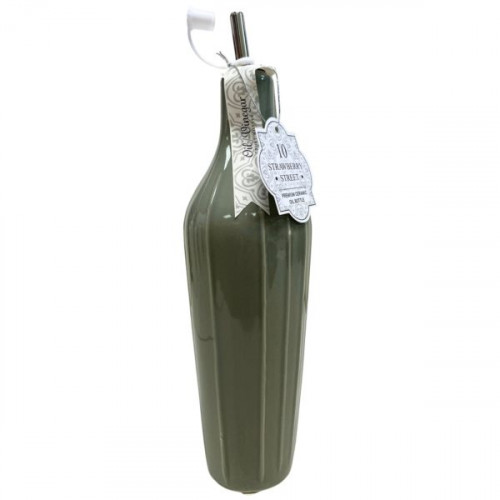 10 Strawberry Street Round Lined Sage Ceramic Olive Oil Bottle 24oz 10 Strawberry Street Round Lined Sage Ceramic Olive Oil Bottle 24oz