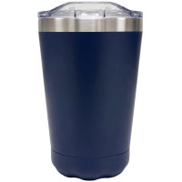 12 Oz Stainless Steel Drink Tumbler with Sliding Sip Lid in Navy Blue