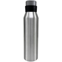 24 Oz Aluminum Drinkware Bottle with Twist Lid in Silver