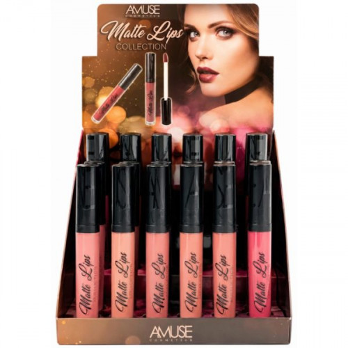 Amuse Matte Lips Collection Liquid Lipstick in Countertop Display Amuse Matte Lips Collection Liquid Lipstick in Countertop Display