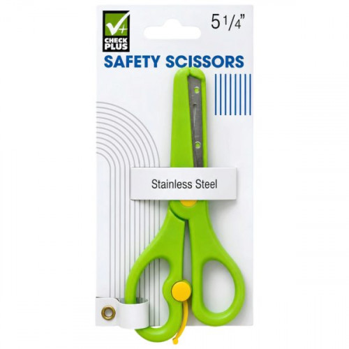 CHECK PLUS Green Safety Scissors with Stainless Steel CHECK PLUS Green Safety Scissors with Stainless Steel