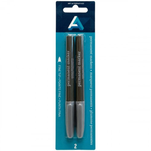Art Alternatives 2 Pack Permanent Markers in Silver Art Alternatives 2 Pack Permanent Markers in Silver