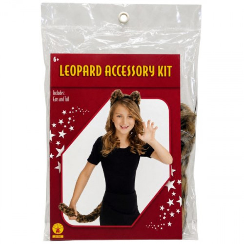 Children's Leopard Ears and Tail Costume Accessory Kit Children's Leopard Ears and Tail Costume Accessory Kit