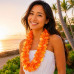 Deluxe Pearlized Orange Hawaiian Lei Necklace Deluxe Pearlized Orange Hawaiian Lei Necklace
