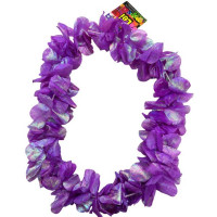 Deluxe Pearlized Purple Hawaiian Lei Necklace