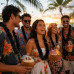 6 Piece Black Hawaiian Lei Necklaces 6 Piece Black Hawaiian Lei Necklaces