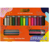 Strawberry Kazoo 78 Piece DIY Art Set with Glitter Gems and Glue