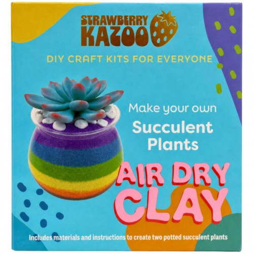 Strawberry Kazoo 15 Piece Make Your Own Succulent Plants 2 Pack with Air Dy Clay