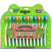 Mimicoco 12 Pack Frog Gentle Care Adult Toothbrushes