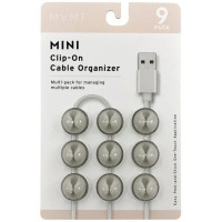 MVMT 9 pack Mini Clip-On Cable Organizer in White