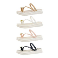 Women's Braided Jewel Accent Toe Loop Sandals in Assorted Colors Size 6-10