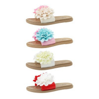 Women's 3D Flowers Comfort Insole Slide Sandals in Assorted Colors Size 6-10