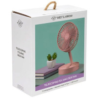 Merkury TeleFan Telescoping Desk & Table Fan in Dark Pink