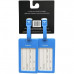 Bebe 2 Pack Blue Zebra Print Luggage Tags Bebe 2 Pack Blue Zebra Print Luggage Tags