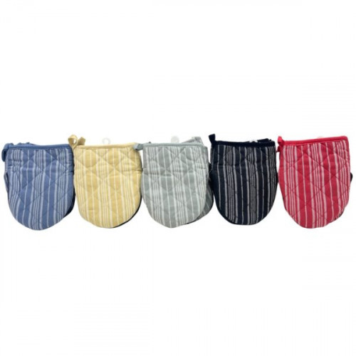 Revival Brands Neoprene Mini Oven Mitt Set in Assorted Lined Designs and Colors