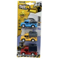 3 Pack Pull-Back Construction Trucks Toy Set