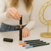 6 Pack Black Handle Colorful Tip Travel Make-Up Brush Set with Tube Case 6 Pack Black Handle Colorful Tip Travel Make-Up Brush Set with Tube Case