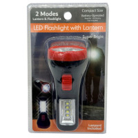 2 in 1 Battery-Operated LED Flashlight with Lantern and Lanyard