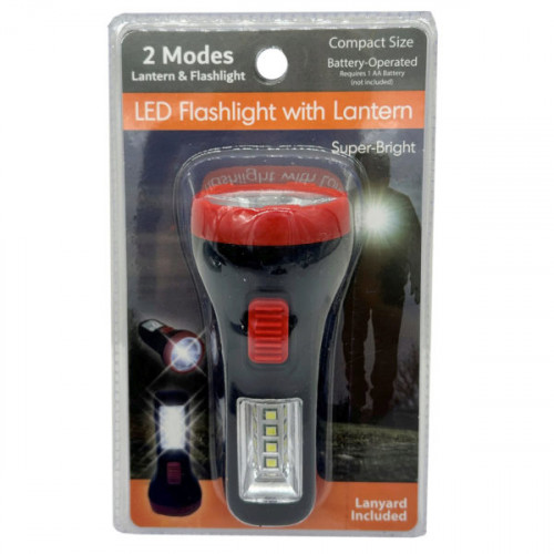 2 in 1 Battery-Operated LED Flashlight with Lantern and Lanyard 2 in 1 Battery-Operated LED Flashlight with Lantern and Lanyard