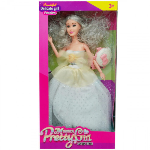 Glamorous Fashion Doll with Purse and Tinsel Hair Set Assorted Colors