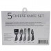 5 Piece Colorful Non Stick Smiley Faces Cheese Knives Set