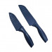 Non-Stick Santoku and Bread Kitchen Knife with Blade Guard Sheaths Set Non-Stick Santoku and Bread Kitchen Knife with Blade Guard Sheaths Set